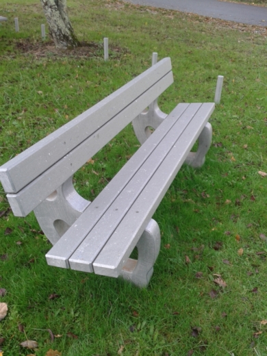 Banc 180 cm raboté en plastique recyclé