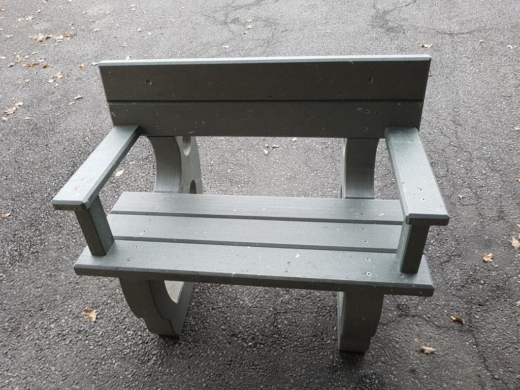 Banc 90 cm raboté en plastique recyclé