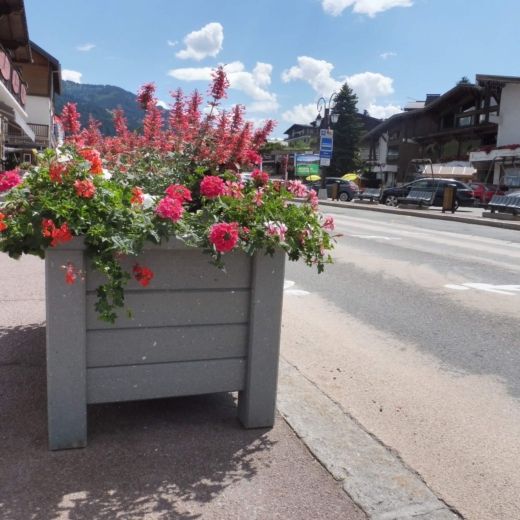 Jardinière carrée en plastique recyclé