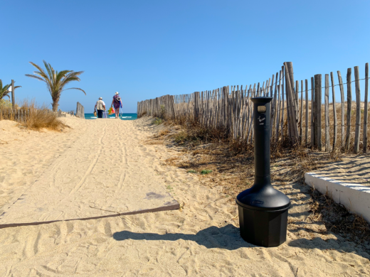 cendrier sur pied 10l pour plages et borsds de mer