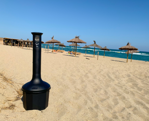 cendrier sur pied 10l pour plages et borsds de mer