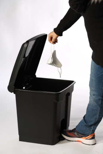 collecteur a pédale 30l noir