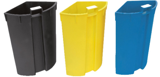 Corbeille de tri sélectif 13l avec bacs intérieurs tri colores