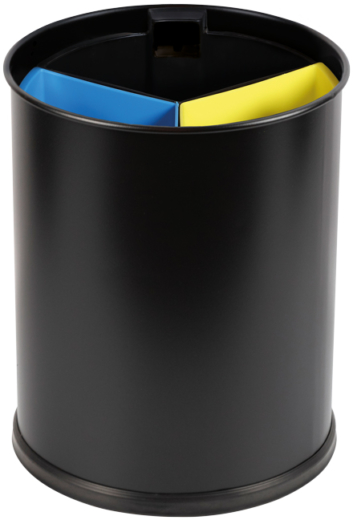 Corbeille de tri sélectif 13l avec bacs intérieurs tri colores
